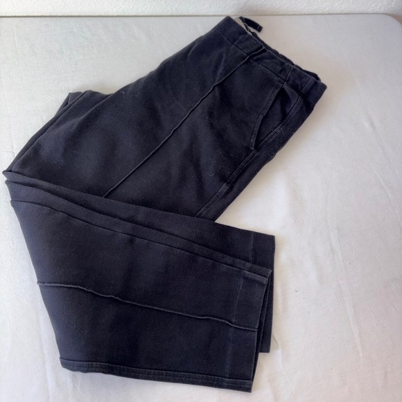 Everlane Black Dream Pant Elastic Waist Pintuck Tapered Trouser XL - Picture 1 of 14